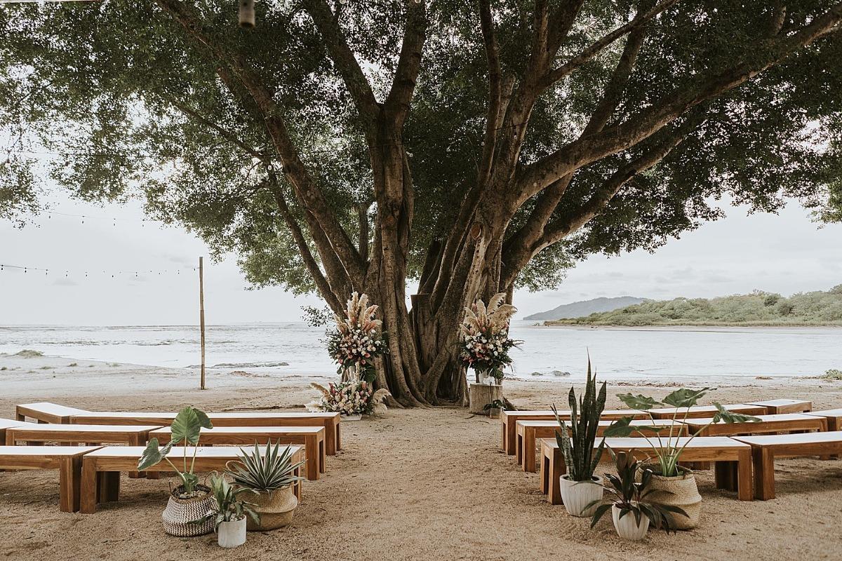 Wedding setup in costa rica